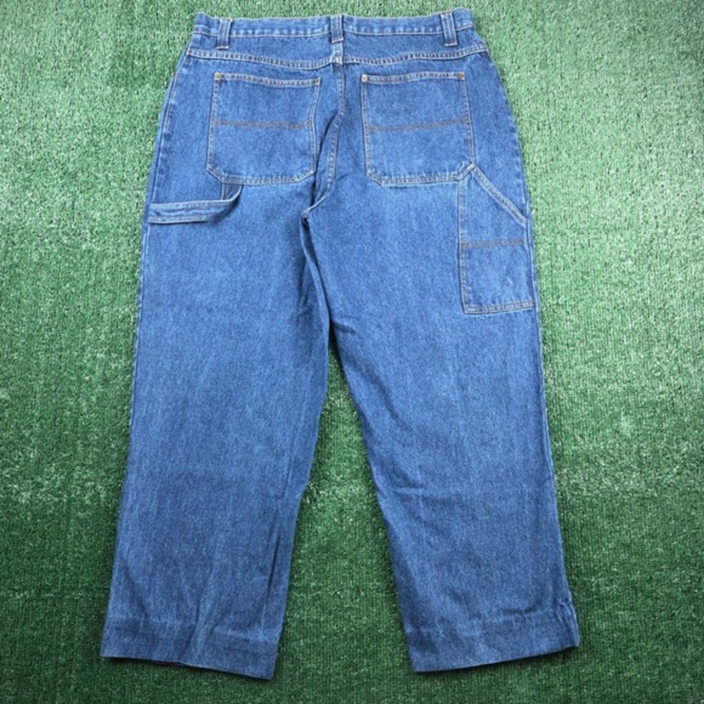 Kodiak Mens Carpenter Jeans Blue‎ Denim Workwear Utility Pants Size 38x27